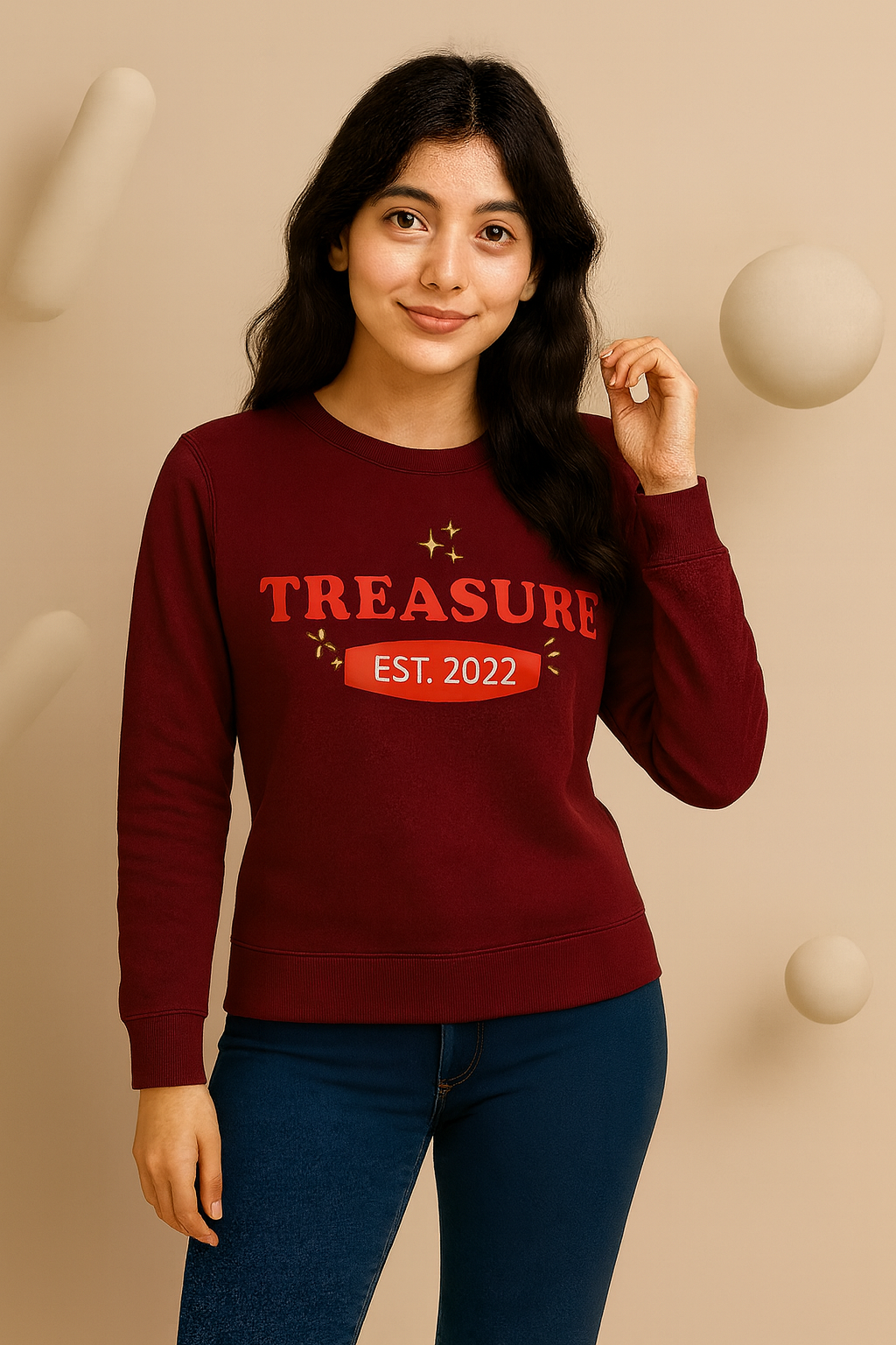 TREASURE Graphic Sweatshirt – Premium Unisex Winter Wear - Soft Cotton Blend
