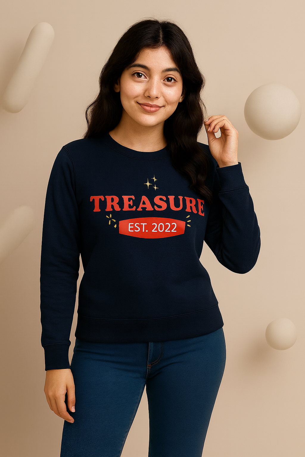 TREASURE Graphic Sweatshirt – Premium Unisex Winter Wear - Soft Cotton Blend