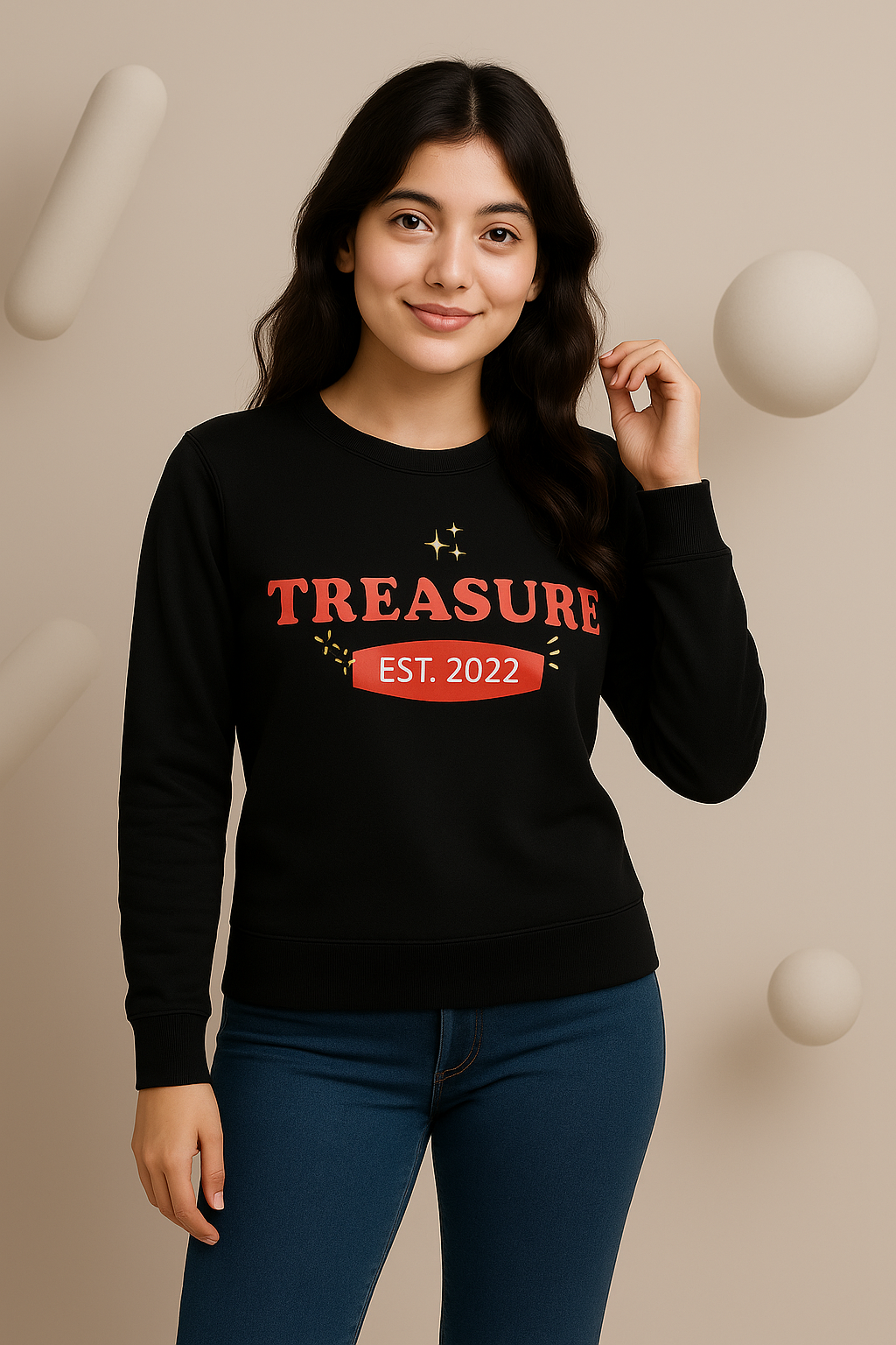 TREASURE Graphic Sweatshirt – Premium Unisex Winter Wear - Soft Cotton Blend