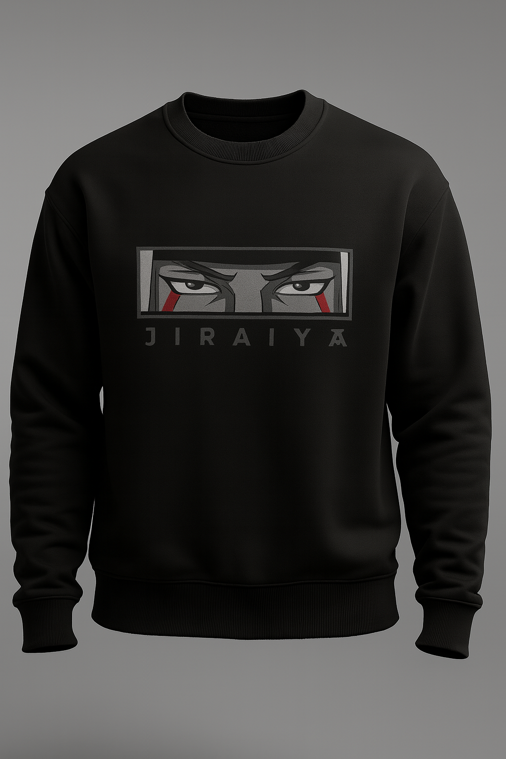 Black Jiraiya Eyes Graphic Sweatshirt – Premium Unisex Anime Streetwear