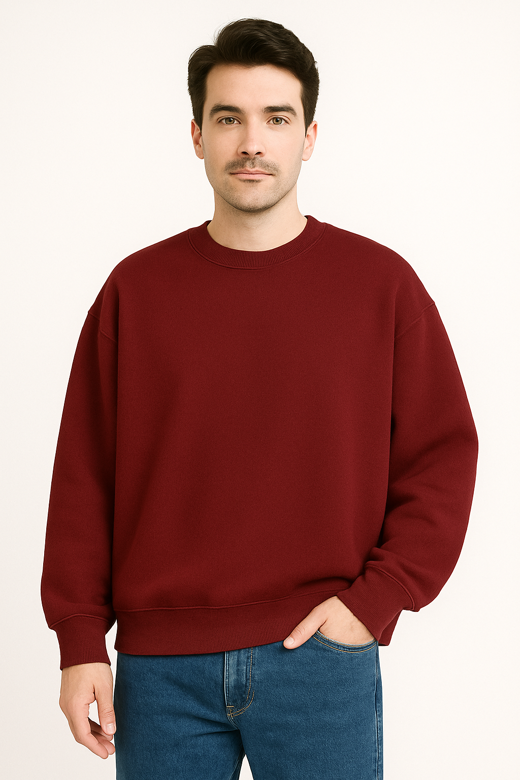 Premium Oversized Cotton Blend Sweatshirt