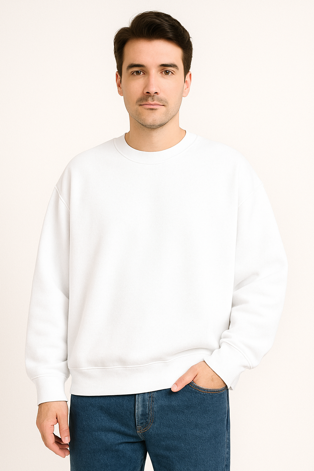 Premium Oversized Cotton Blend Sweatshirt
