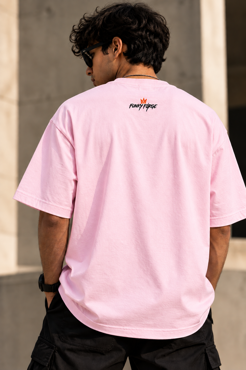 Funky Forge Oversized Standard T-Shirt – Premium Streetwear | Pink