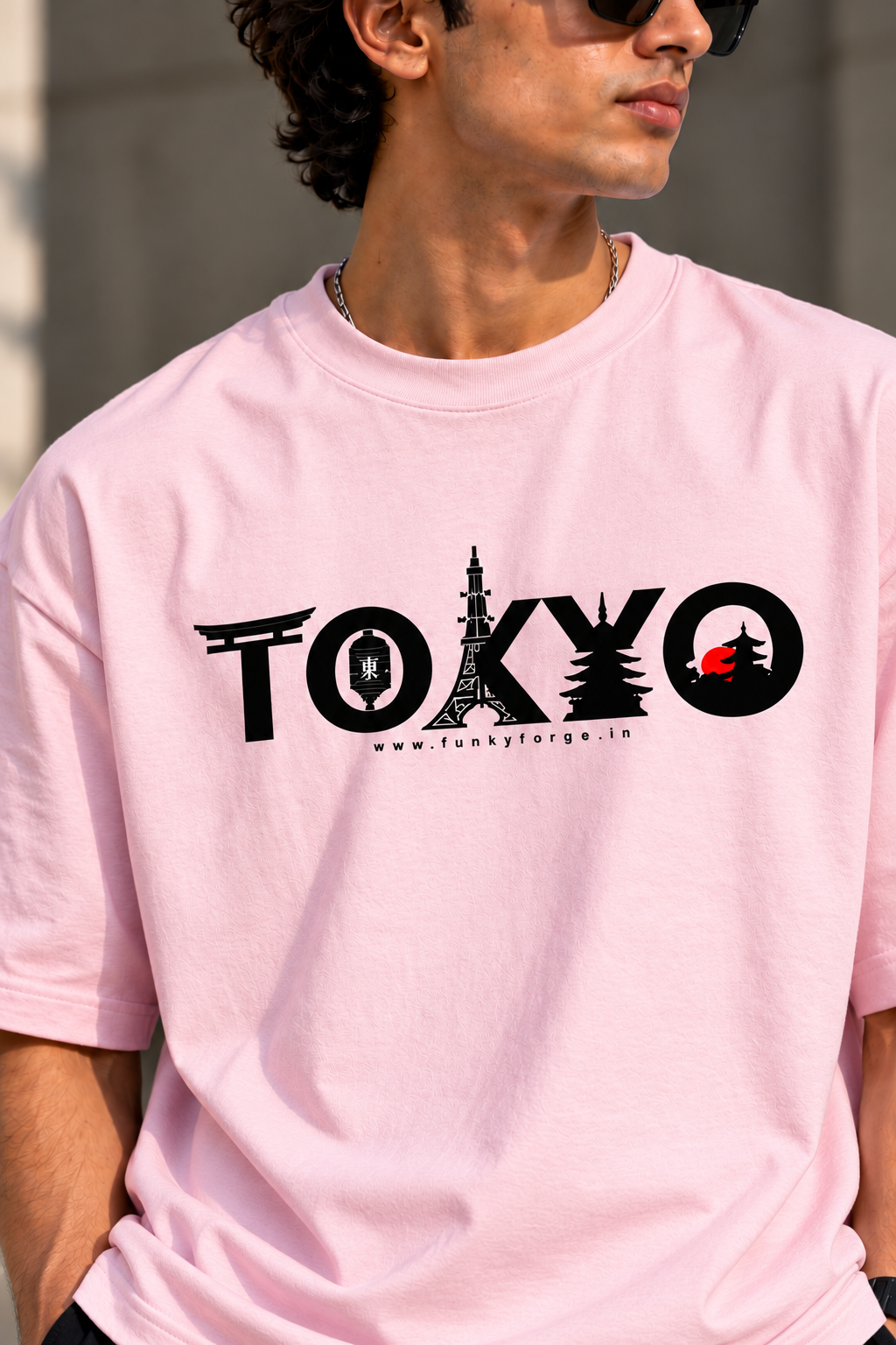 Funky Forge Oversized Standard T-Shirt – Premium Streetwear | Pink