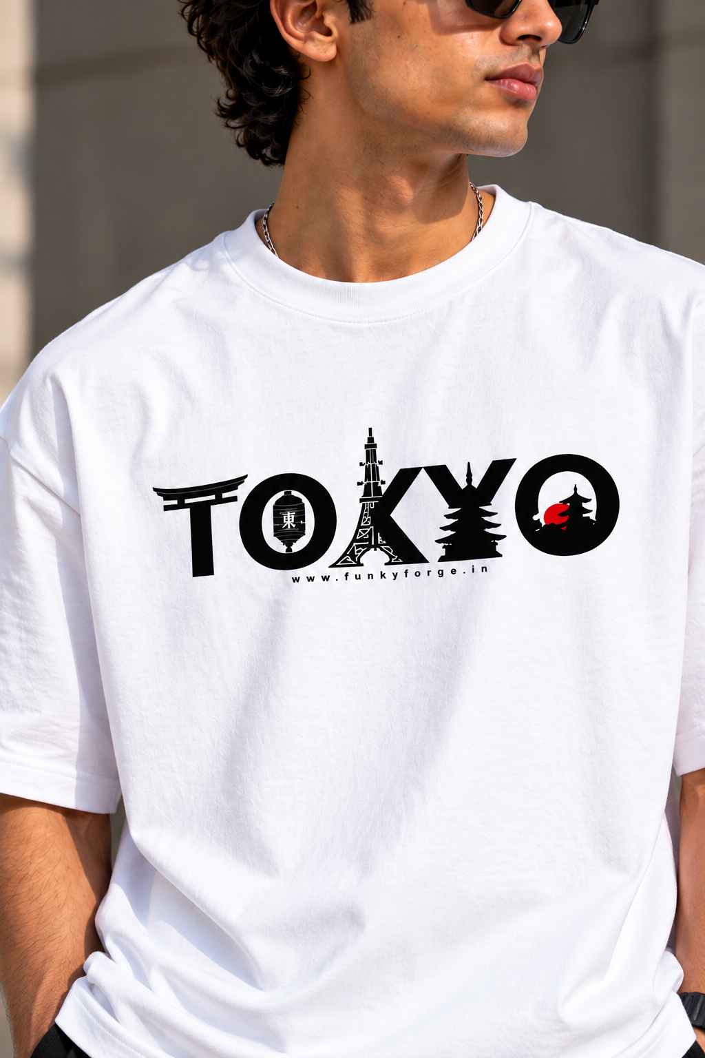 Funky Forge Oversized Standard T-Shirt – Premium Streetwear | White