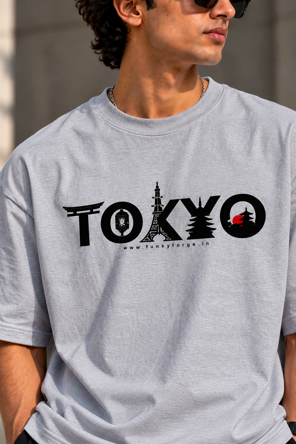 Funky Forge Oversized Standard T-Shirt – Premium Streetwear | Gray