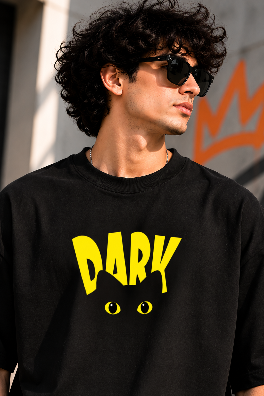 Men’s Oversized Black T-Shirt for Men | 100% Cotton Relaxed Fit Streetwear Tee – Funky Forge