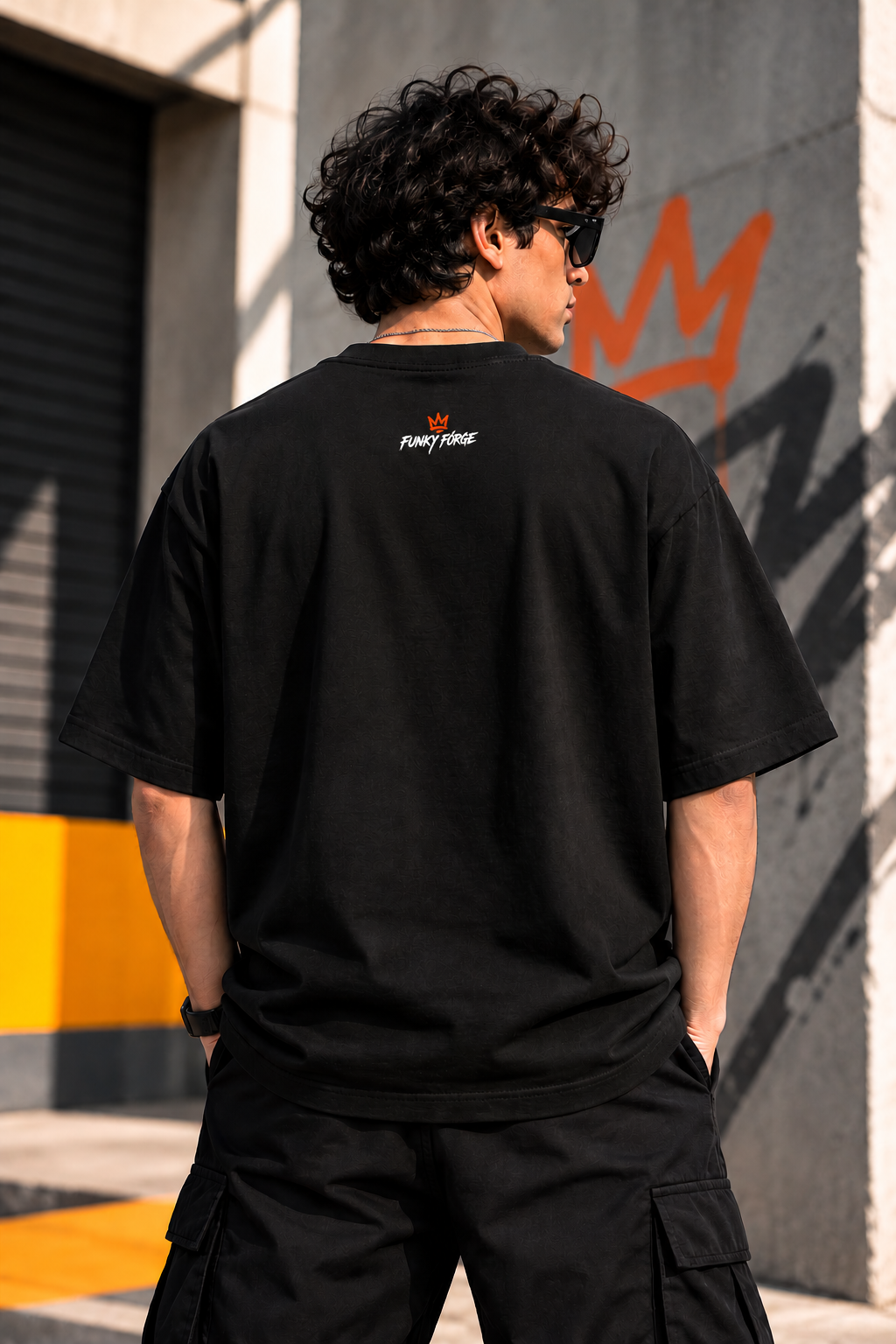 Men’s Oversized Black T-Shirt for Men | 100% Cotton Relaxed Fit Streetwear Tee – Funky Forge