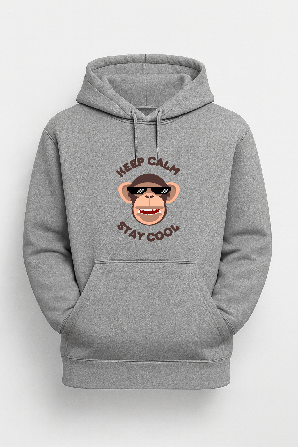 Premium Heather Monkey Hoodie – Soft Cotton Blend | Unisex Comfort Fit Sweatshirt