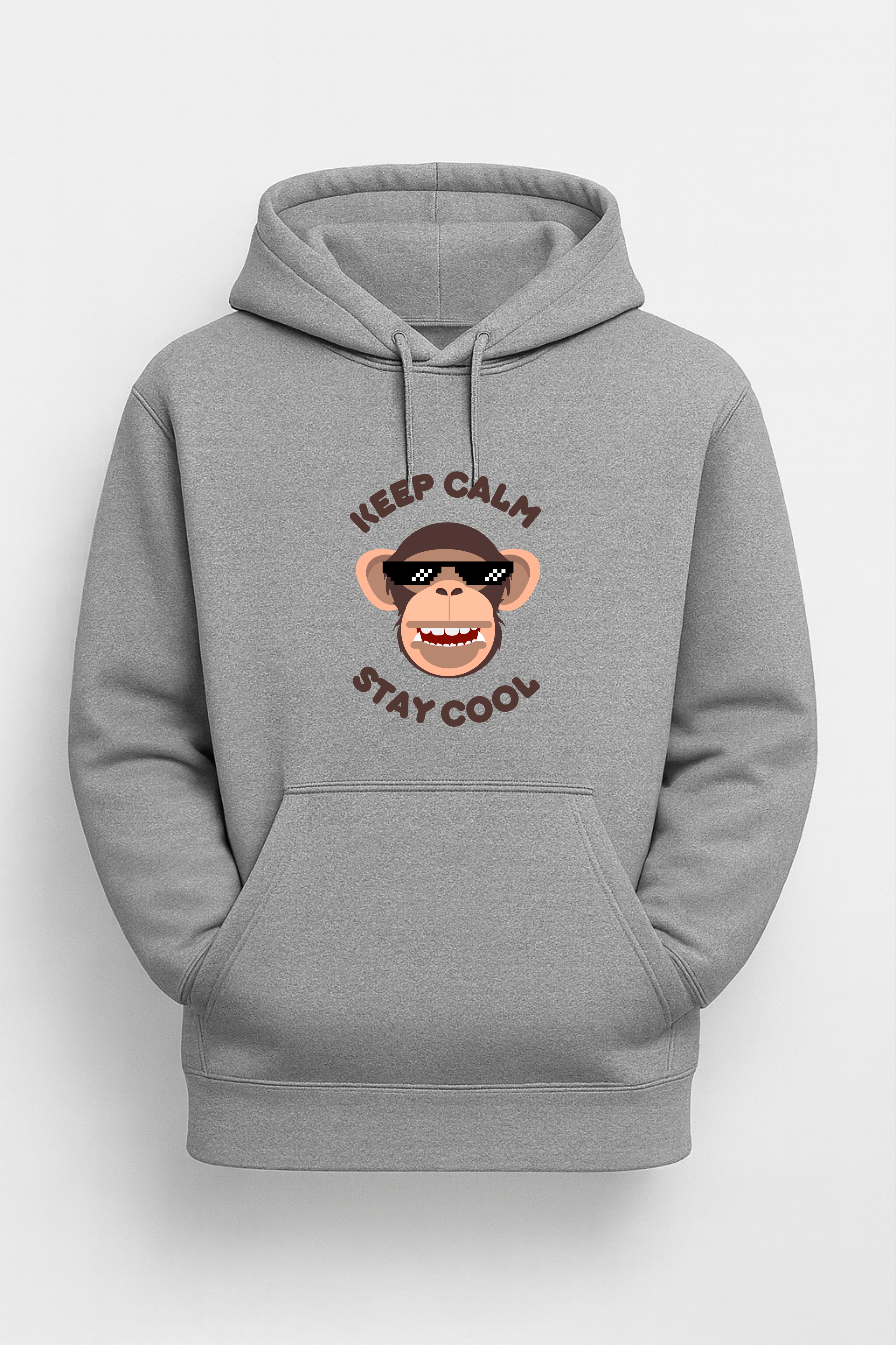 Premium Heather Monkey Hoodie – Soft Cotton Blend | Unisex Comfort Fit Sweatshirt