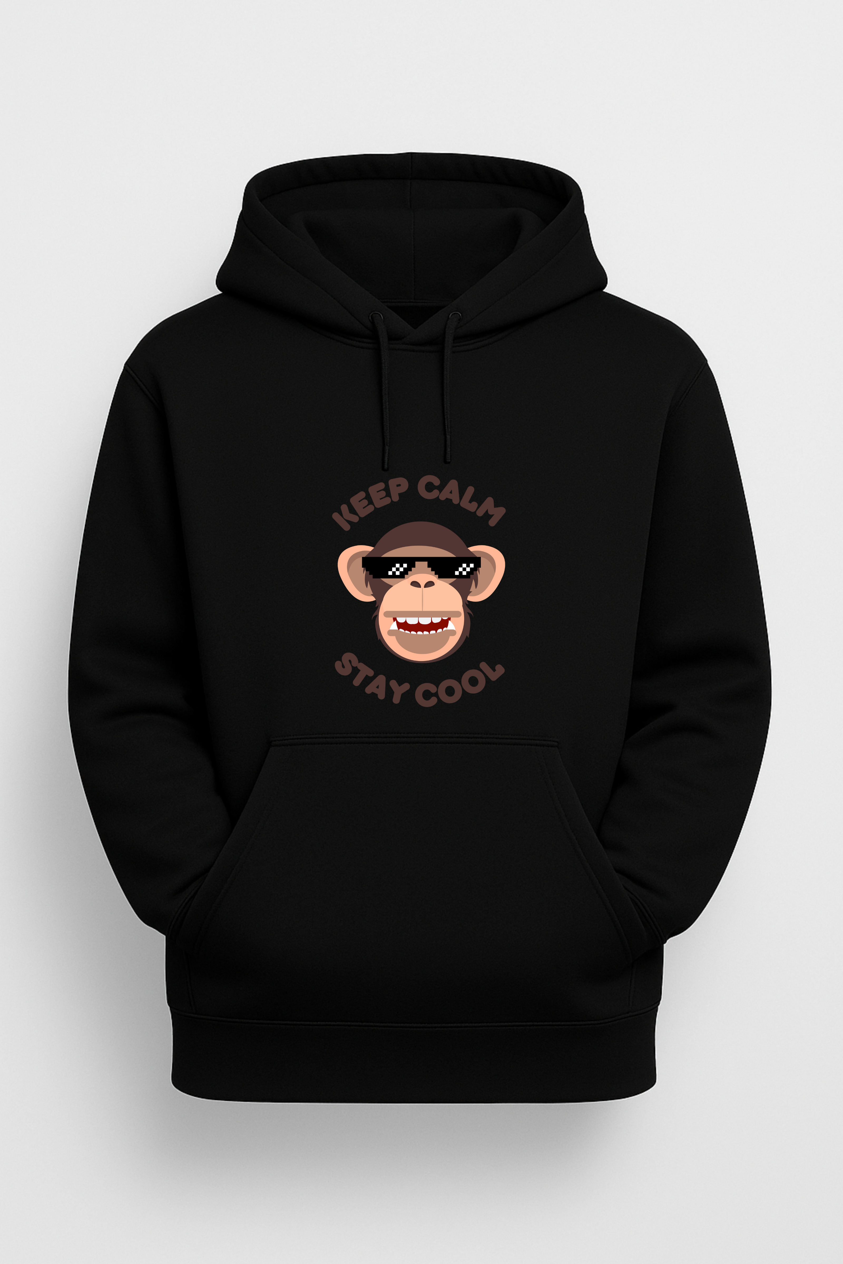 Premium Heather Monkey Hoodie – Soft Cotton Blend | Unisex Comfort Fit Sweatshirt
