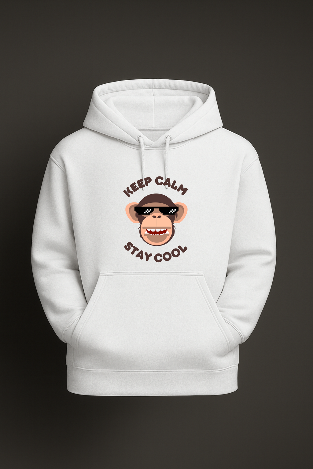 Premium Heather Monkey Hoodie – Soft Cotton Blend | Unisex Comfort Fit Sweatshirt