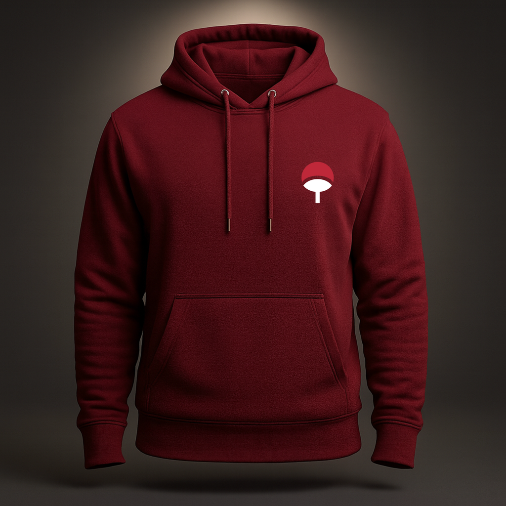 Premium Black Uchiha Clan Hoodie – Sharingan Design Anime Streetwear for Fans