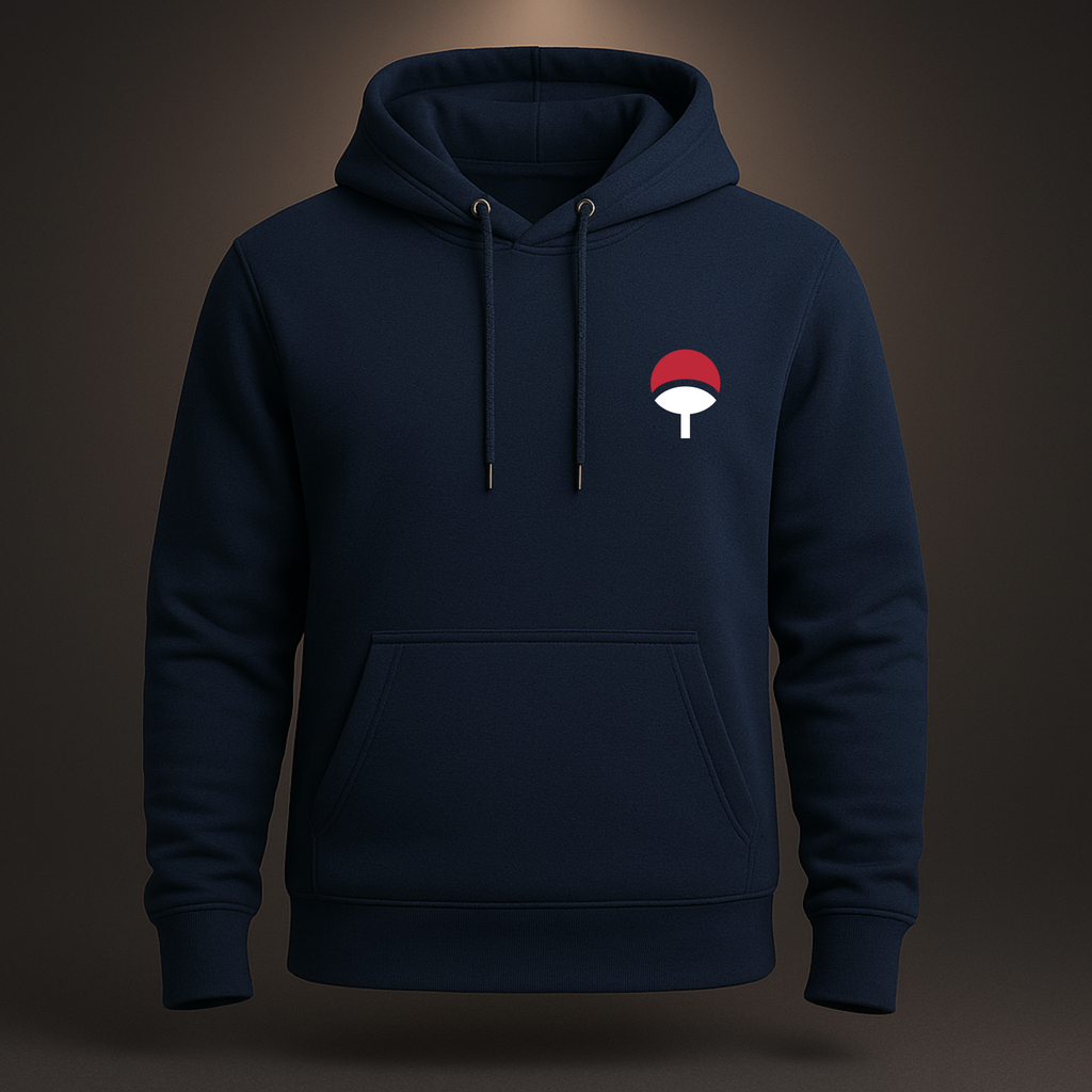 Premium Black Uchiha Clan Hoodie – Sharingan Design Anime Streetwear for Fans